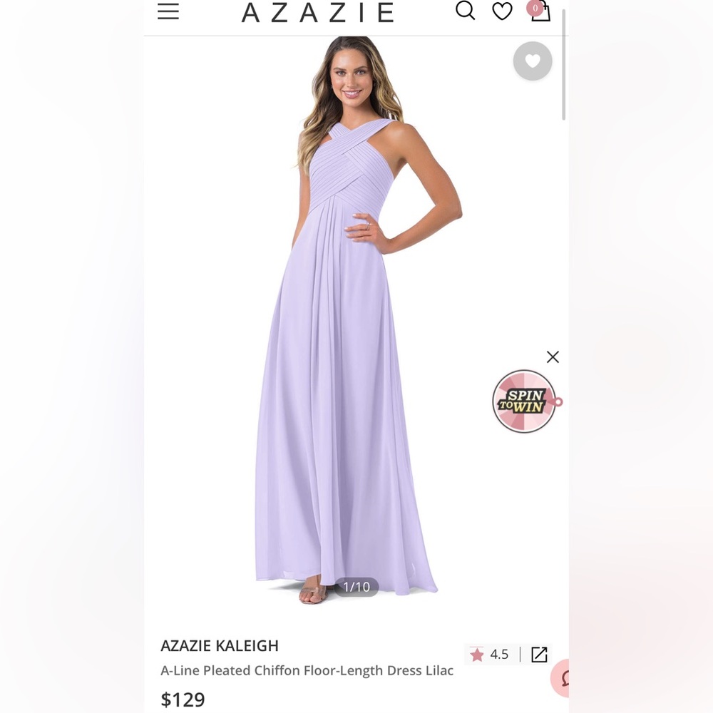 Azazie Kaleigh Bridesmaid Dress - Lilac color